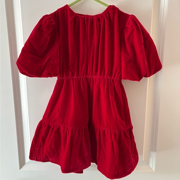 Nordstrom | Puff Sleeve Velvet Party Dress - Picture 1 of 4